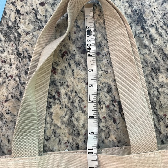 Sperry Top Sider cream canvas 10” strap cotton carryall shopping tote bag - Picture 8 of 8